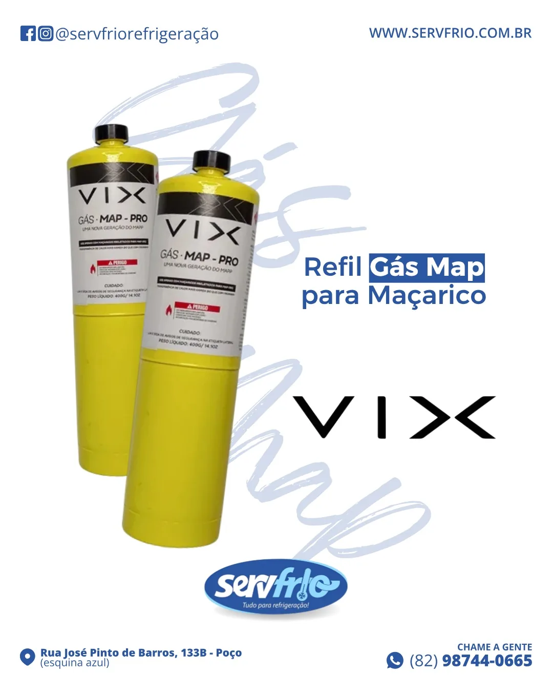 Refil gás MAP para maçarico