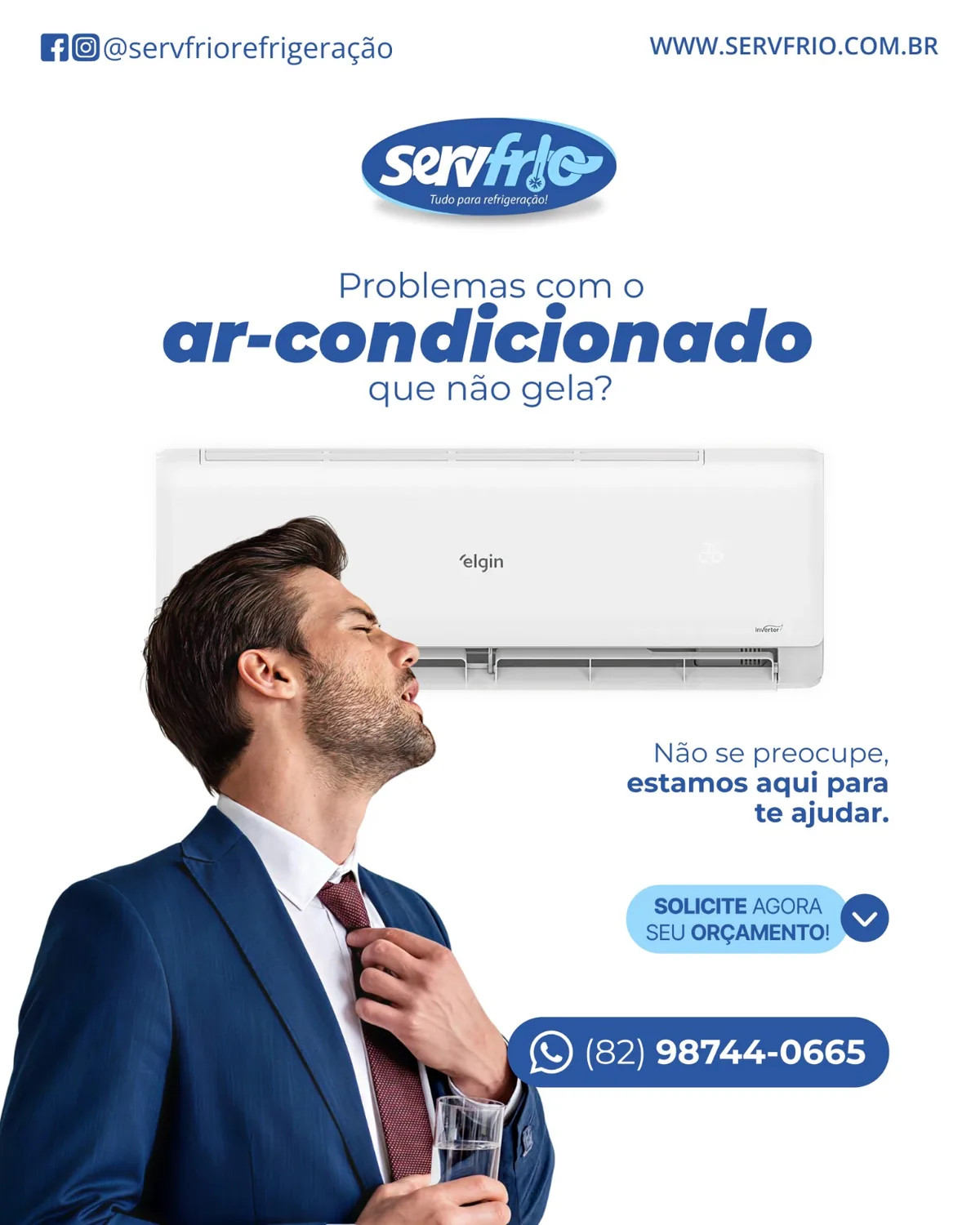 Problemas com o ar-condicionado que não gela