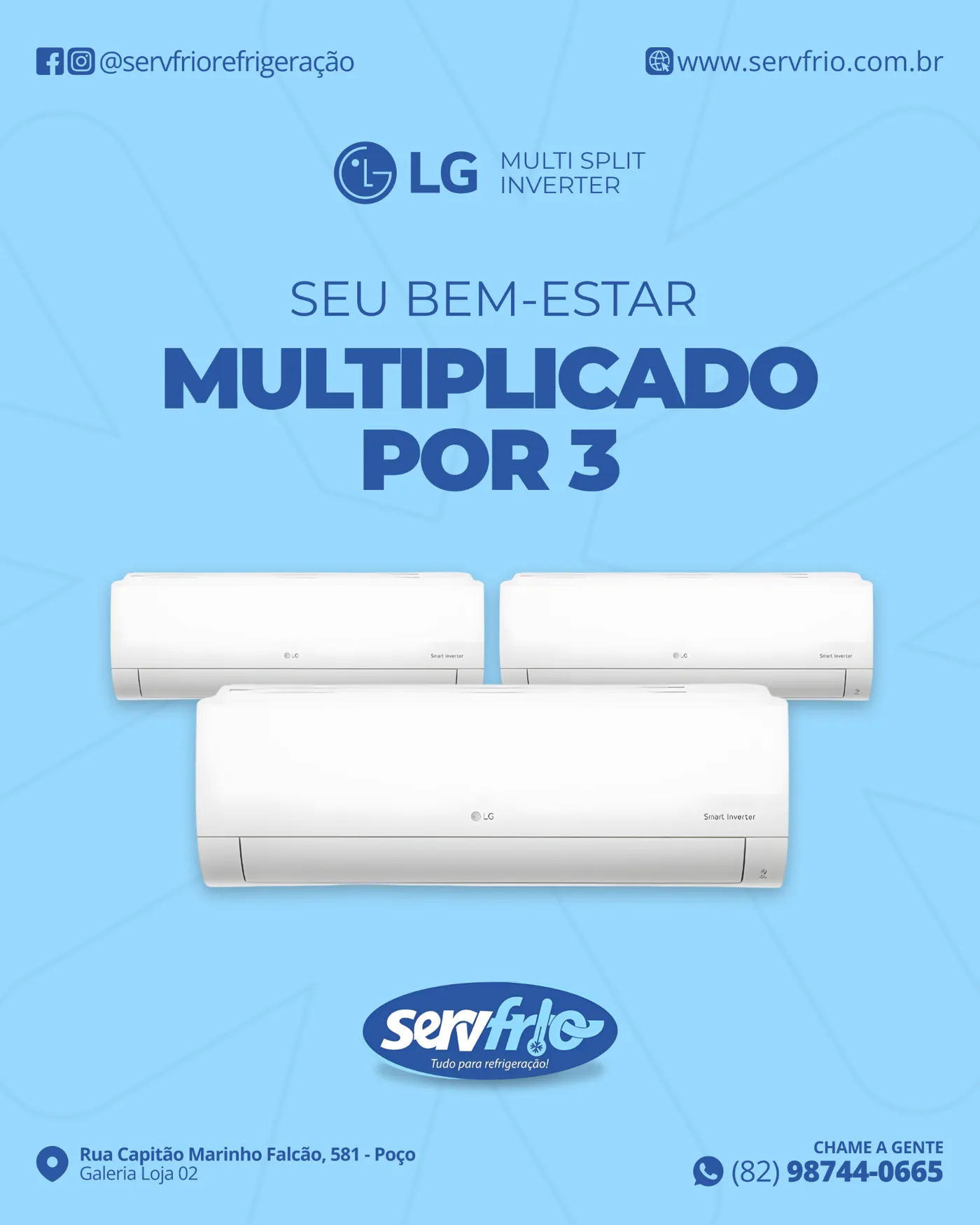 LG Multi Split Inverter para climatizar até três ambientes