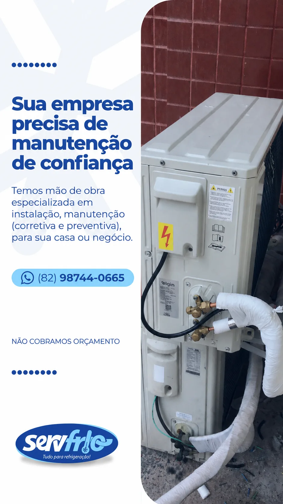 Instalação de ar-condicionado Split Gree Inverter realizada pela ServFrio